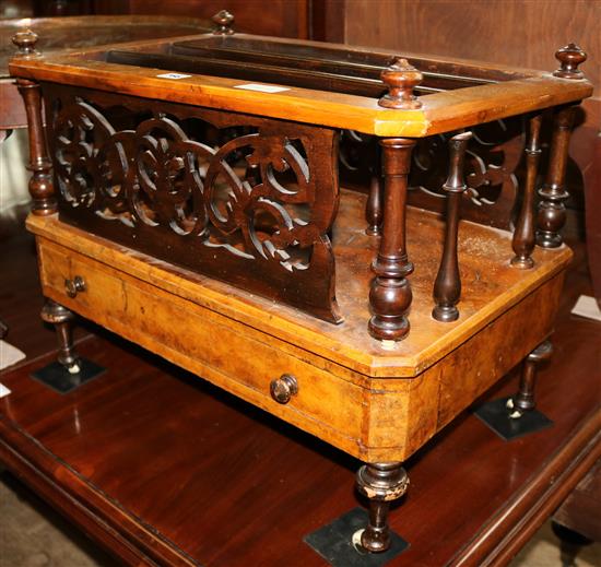 Victorian walnut canterbury